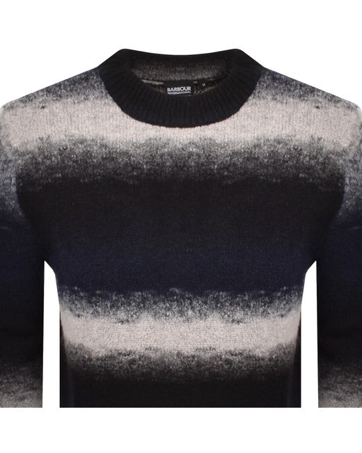 Barbour Black Knitted Jumper for men