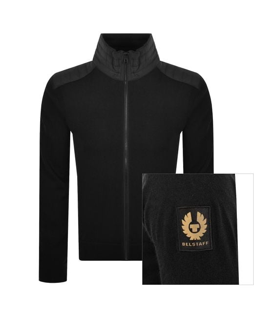 Belstaff Black Kelby Zip Cardigan for men