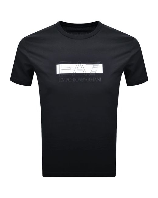 EA7 Black Emporio Armani Logo T Shirt for men