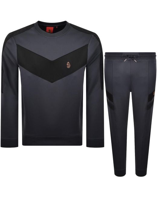 Luke 1977 Black Casa Vieja Tracksuit Charcoal for men