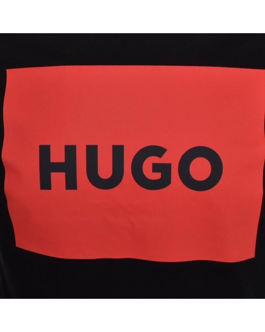 HUGO Black Dulive Crew Neck T Shirt for men