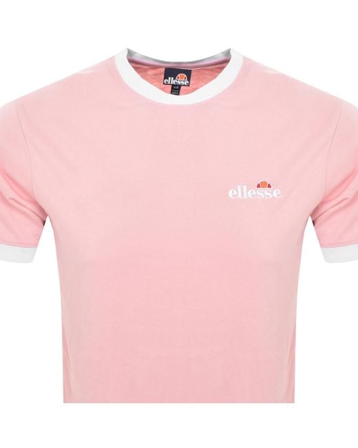 Ellesse Pink Meduno Logo T Shirt for men