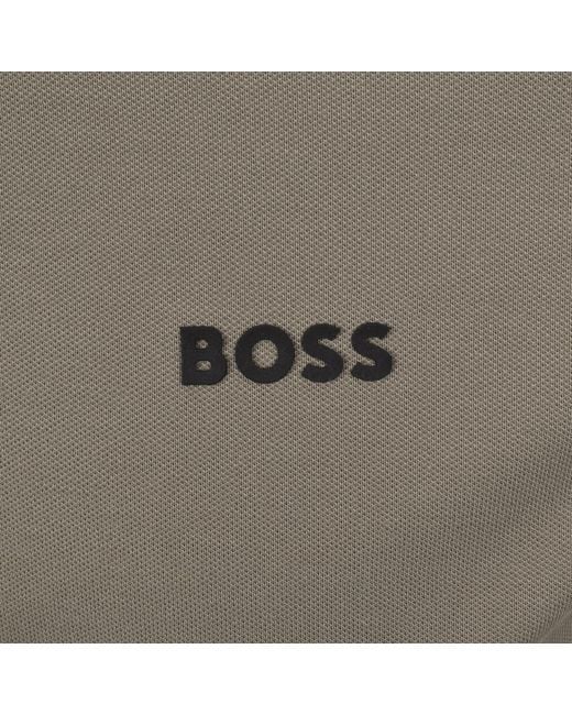 Boss Gray Boss Slim Fit Philix Polo T Shirt for men
