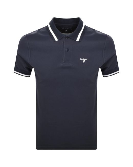 Barbour Blue Ferrybridge Tailored Polo T Shirt for men