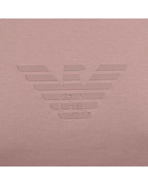 Armani Purple Emporio Logo T Shirt for men