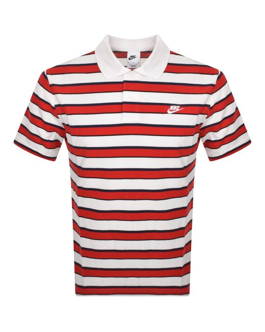 Nike Red Stripe Polo T Shirt Off for men