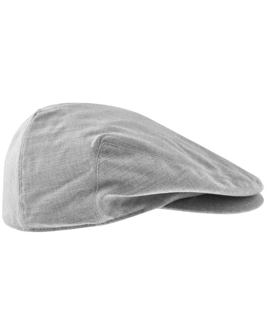 BOSS BUSINESS Gray Boss Stefaan Techwool Flat Cap for men