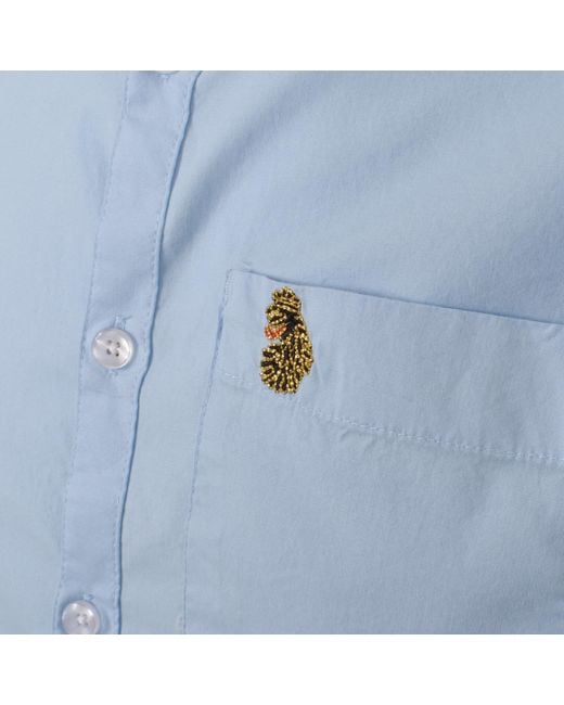 Luke 1977 Blue Short Sleeve Ironbridge Shirt for men