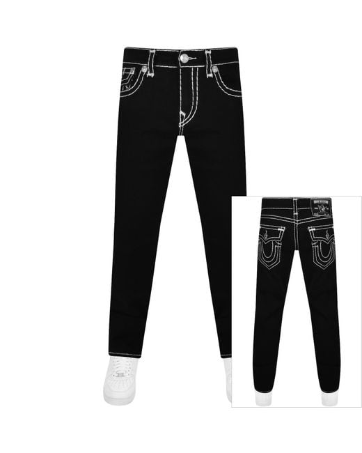 TRUE RELIGION Ricky Super T Jeans in Black for Men | Lyst