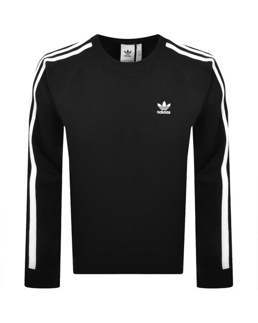 adidas Originals Men's Black Stripes Sweatshirt