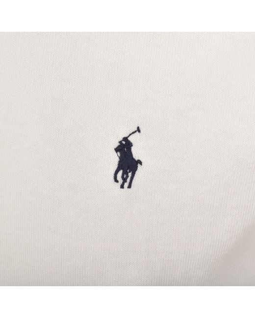 Ralph Lauren White Knit Polo T Shirt for men