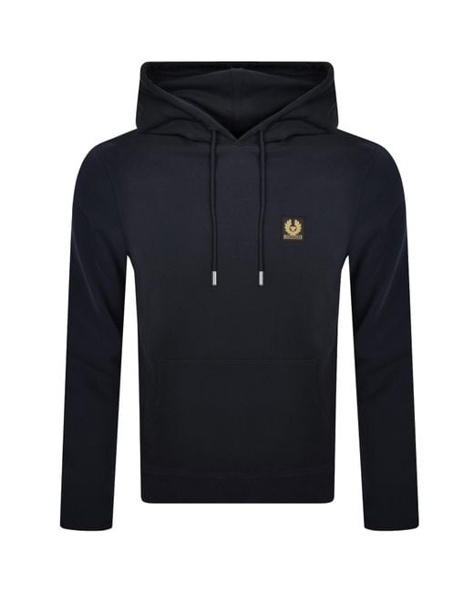 Belstaff Blue Logo Pullover Hoodie for men