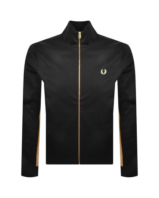 Fred Perry Black Stripe Tape Track Jacket for men
