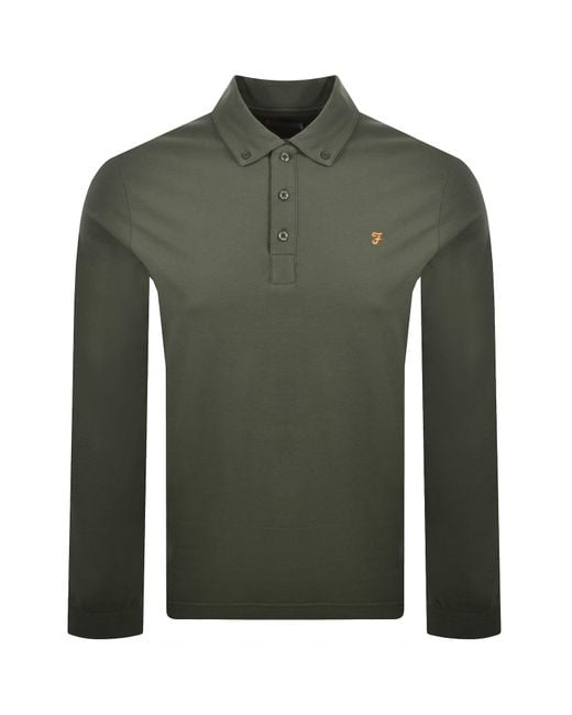 Farah Green Farah Irwin Polo T Shirt Rosemary for men