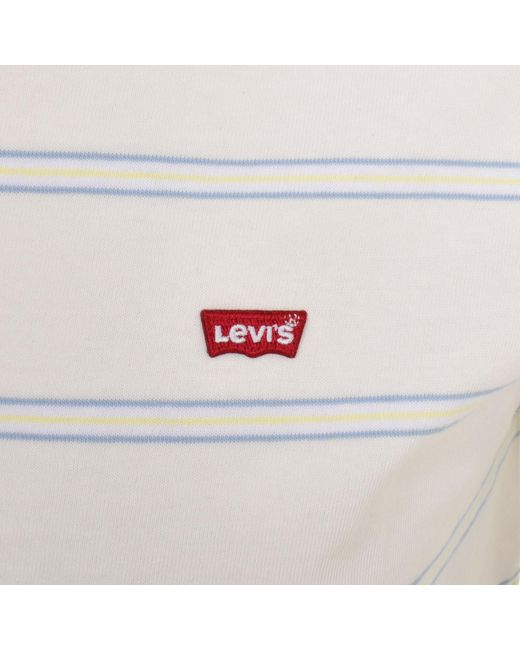 Levi's White Original Housemark Logo T Shirt Off for men