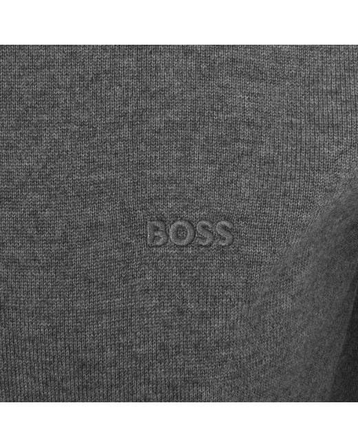 BOSS BUSINESS Gray Boss Bonno Knit Jumper for men