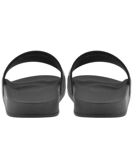 DSquared² Black Logo Sliders for men