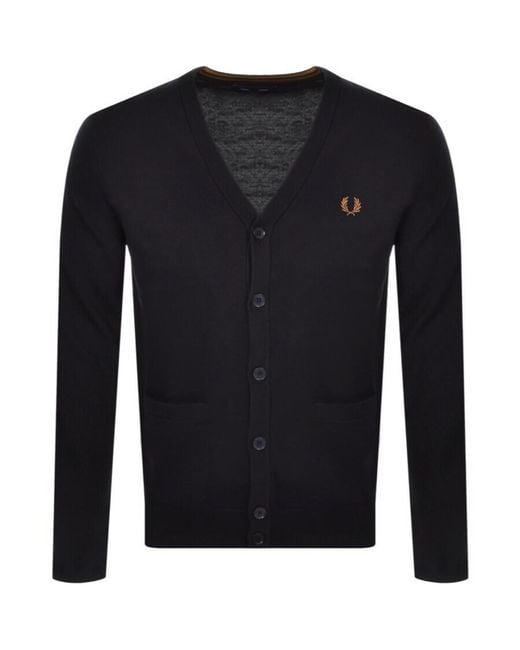 Fred Perry Blue Classic Knit Cardigan for men