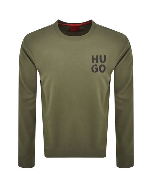 HUGO Green Spray Logo Sweatshirt for men