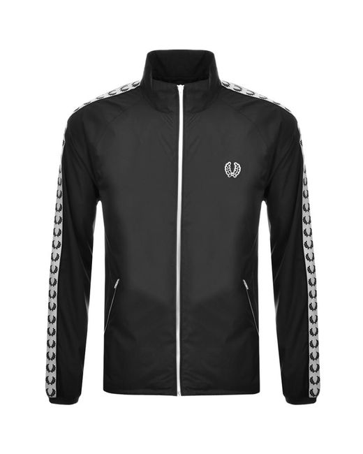 Fred Perry Black Taped Track Jacket for men