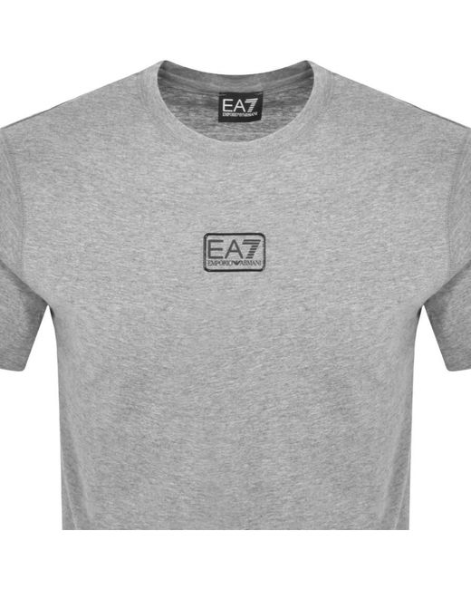 EA7 Gray Emporio Armani Logo T Shirt for men