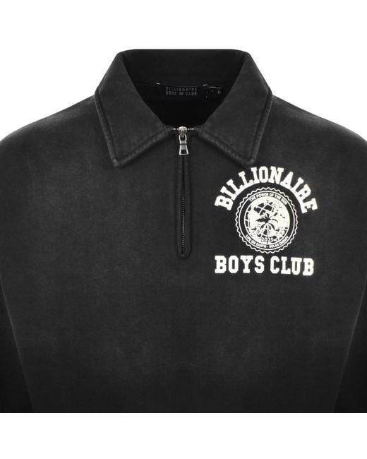 BBCICECREAM Black Quarter Zip Sweatshirt for men