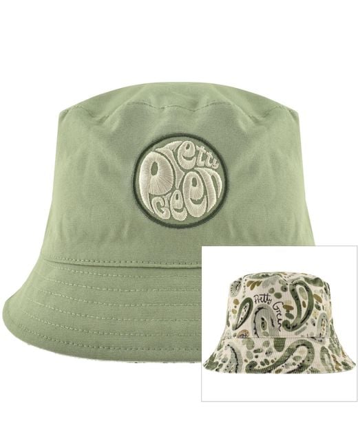 Pretty Green Green Reversible Bucket Hat for men