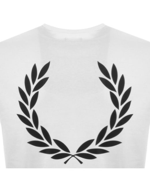 Fred Perry Laurel Wreath Long Sleeve T Shirt in White for Men | Lyst