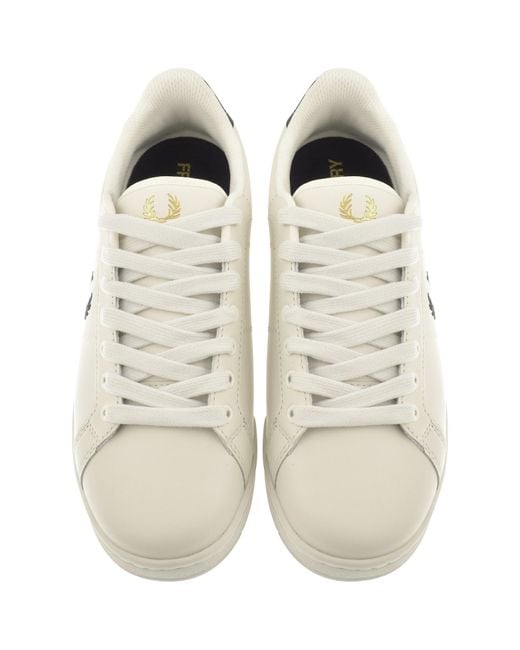 Fred Perry White B722 Leather Trainers for men