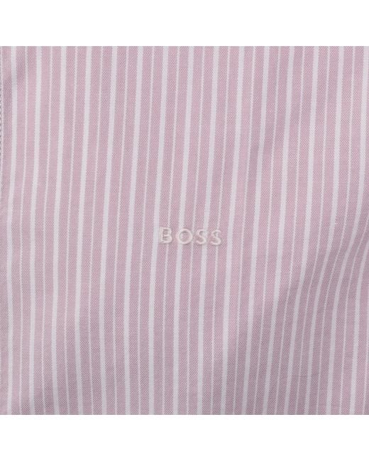 Boss Purple Boss Ricoplus Long Sleeved Shirt for men