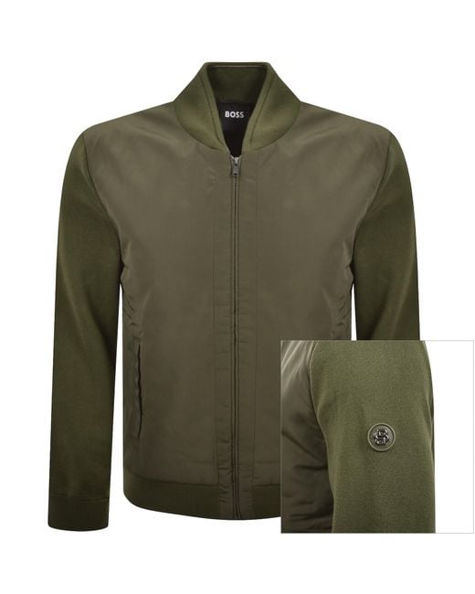 BOSS BUSINESS Green Boss Levaio Hybrid Jacket for men