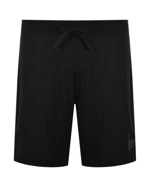 HUGO Black Spray Logo Shorts for men