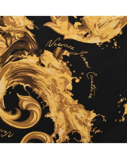 Versace Jeans Black Couture Print Polo T Shirt for men