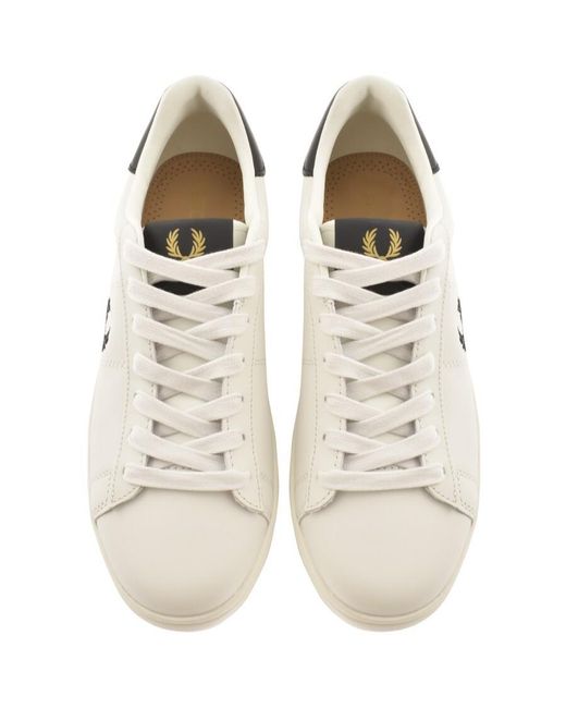 Fred Perry White Spencer Leather Trainers for men
