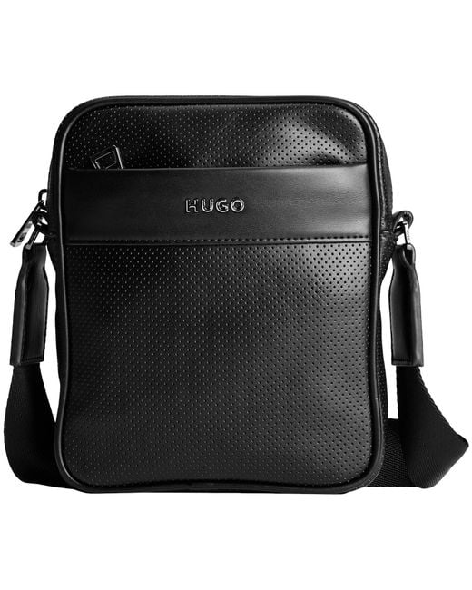 HUGO Black Deron Mini Reporter Bag for men