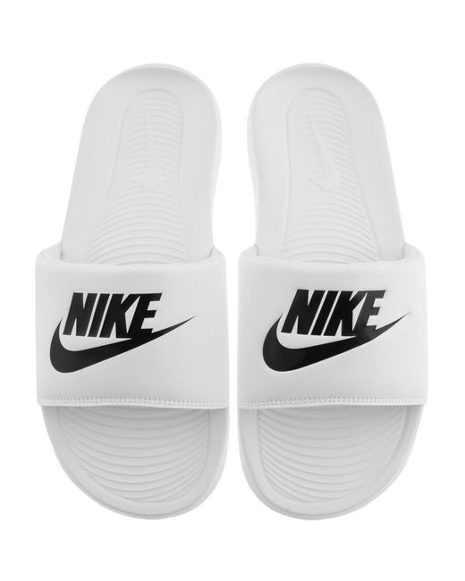 Nike White Victori One Sliders for men