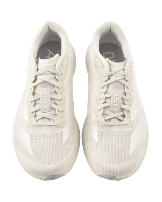 Adidas White Adizero Evo Trainers for men