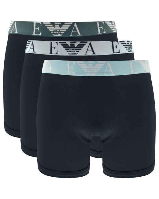 Armani Blue Emporio 3 Pack Boxer Briefs for men