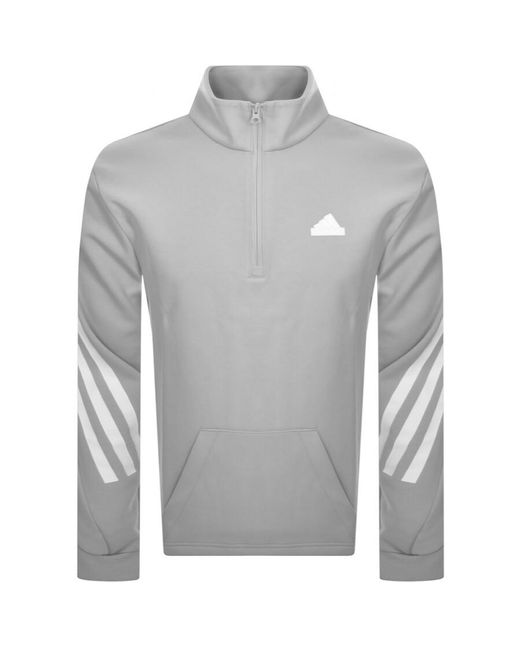 Adidas Originals Gray Adidas Sportswear Half Zip Sweatshirt for men