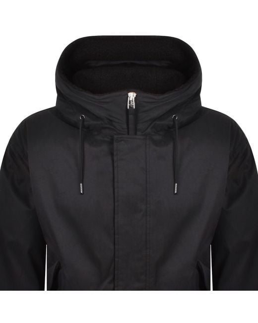 Pretty Green Black Portland Parka Jacket for men