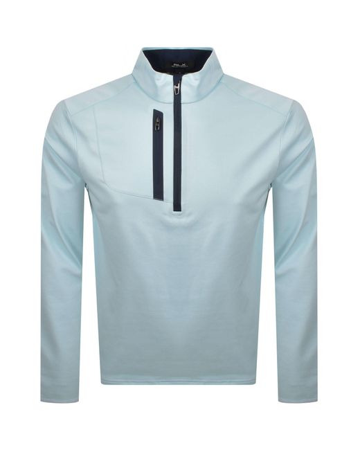 Ralph Lauren Blue Rlx Half Zip Sweatshirt Aqua for men