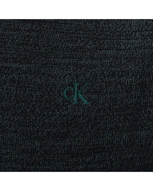 Calvin Klein Black Merino Wool Crew Neck Jumper for men