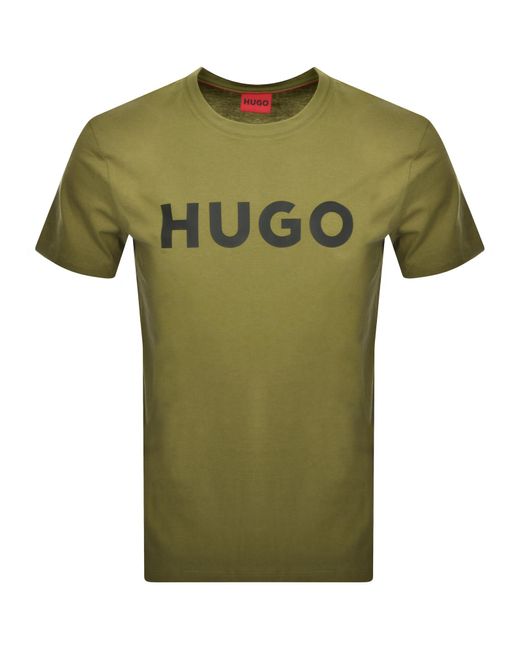 HUGO Green Dulivio Crew Neck T Shirt for men
