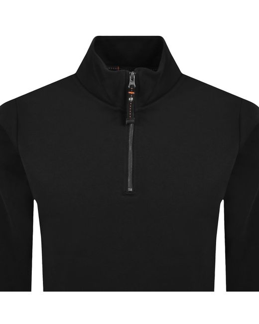 Parajumpers Black Broad Peak Zip Sweatshirt for men