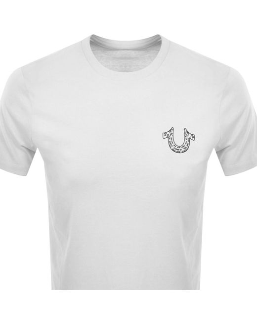 True Religion White Spiral T Shirt for men
