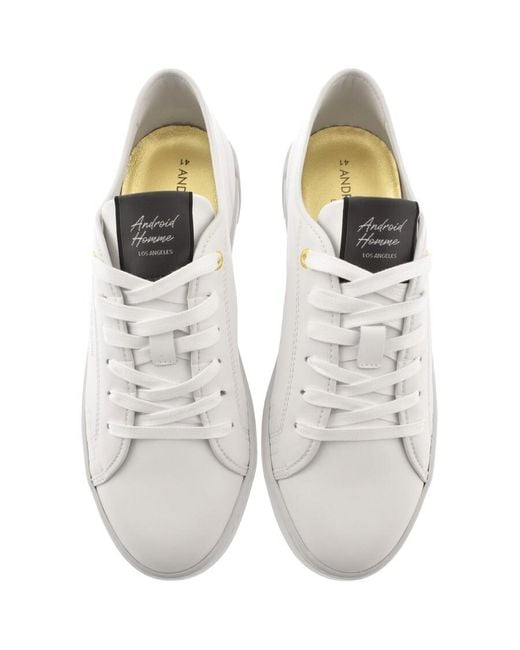 Android Homme White Sorrento Trainers for men