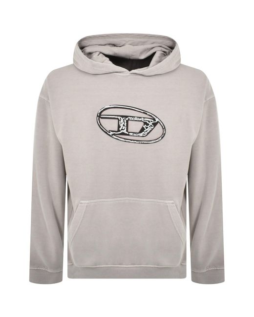DIESEL Gray Boxt Q7 Hoodie for men