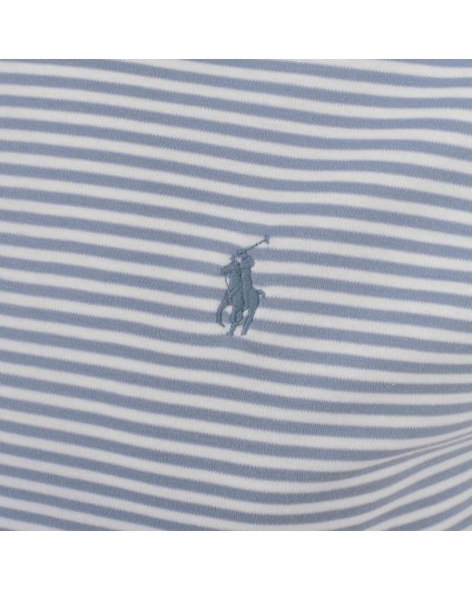 Ralph Lauren Blue Classic Fit Stripe T Shirt for men