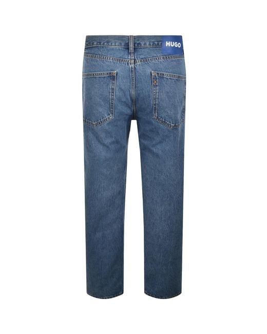 HUGO Blue Straight Fit Jonah Mid Jeans for men