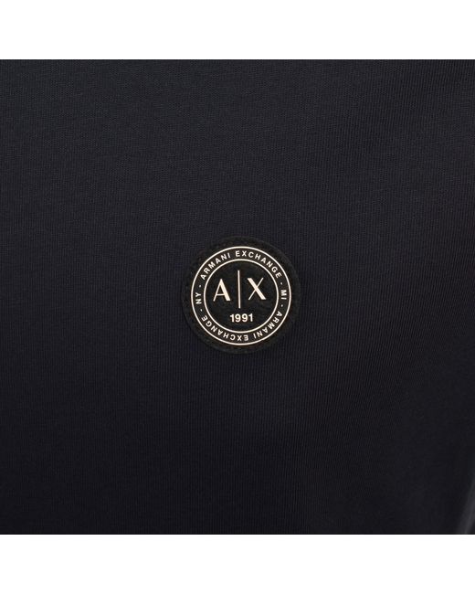 ARMANI EXCHANGE Blue Regular Fit T Shirt for men